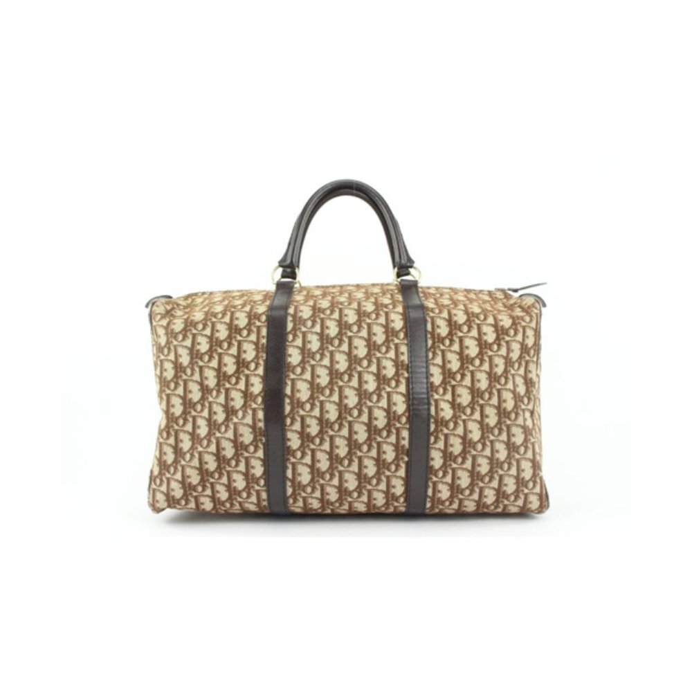 Dior Brown Monogram Trotter Boston Duffle Bag